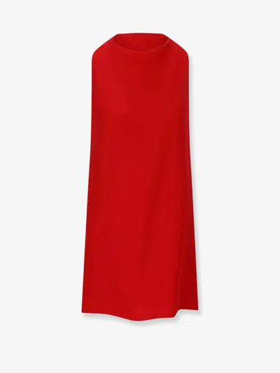 Valentino Cady Couture Dress In Red