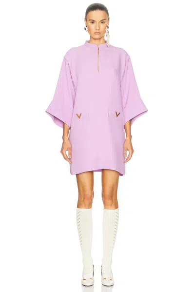 Valentino Cady Couture Dress In Soft Wisteria