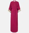 Valentino Cady Couture Embroidered Gown In Pink