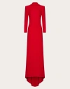 Valentino Robe Longue En Cady Couture Femme Rouge 42 In Rouge