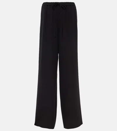 Valentino Cady Couture High-rise Wide-leg Pants In Schwarz