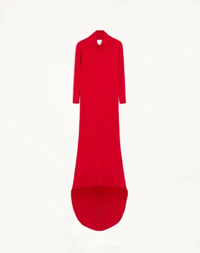 Valentino Cady Couture Long Dress Woman Paris 36 In Red