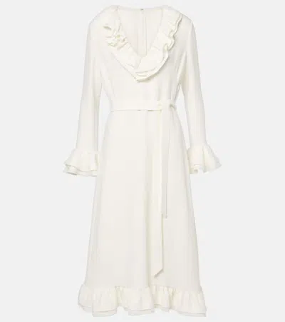 Valentino Cady Couture Midi Dress In White