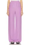 Valentino Elastic Wide Leg Trousers In Purple