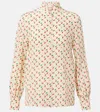 Valentino Crepe De Chine Shirt With Cherryfic Print