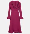 Valentino Cady Couture Ruffled Midi Dress In Purple