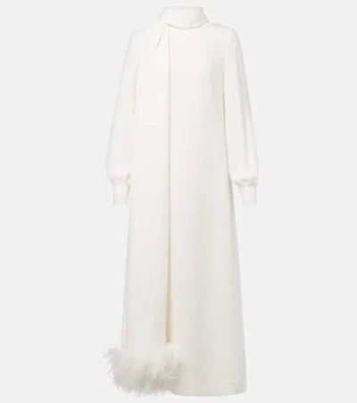 Valentino Cady Couture Scarf-detail Gown In White