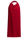 Valentino Womens Paris Halter-neck Silk-crepe Mini Dress In Red