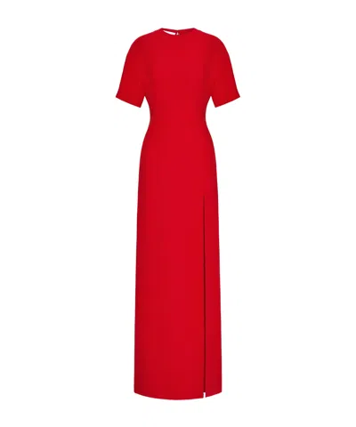 Valentino Cady Couture Silk Gown In Red