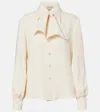 Valentino Garavani Couture Silk-cady Blouse In White