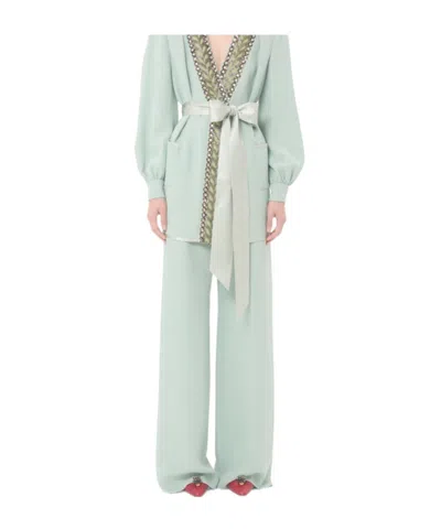 Valentino Cady Couture Trousers In Green