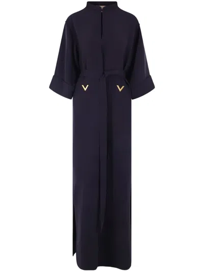 Valentino Cady Couture Vgold Gown In Blue