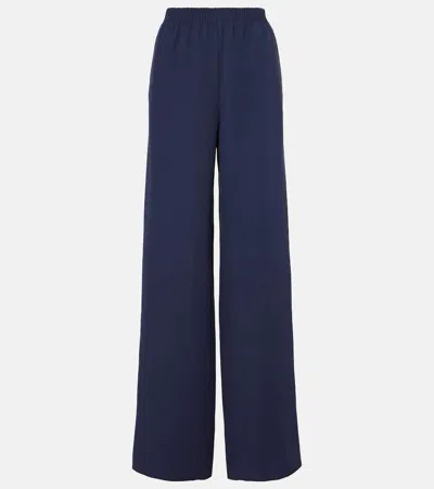 Valentino Cady Couture Wide-leg Pants In Blue