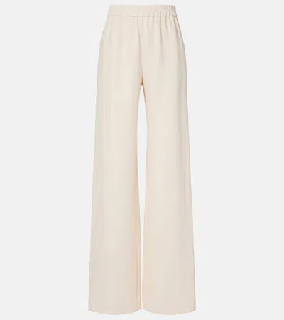 Valentino Cady Couture Wide-leg Pants In Neutral