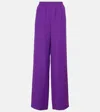 Valentino Cady Couture Wide-leg Pants In Purple