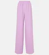 Valentino Elastic Wide Leg Trousers In Purple