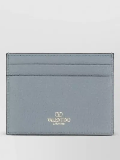 Valentino Garavani Calf Leather Bos Taurus Studded Wallet In Pink