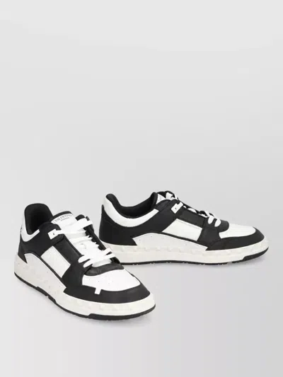 Valentino Garavani Calf Leather Low-top Sneakers In Multi
