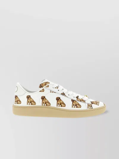 Valentino Garavani Calf Leather Low-top Sneakers In Neutrals