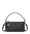 Valentino Women's Small Rockstud Shoulder Bag In Black