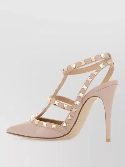 Valentino Garavani Rockstud 100mm Slingback High-heel Pumps In Pink