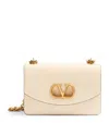 Valentino Garavani Garavani Vain Small Shoulder Bag In Shiny Calfskin Woman Ivory Uni In Ivory