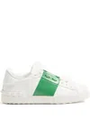 Valentino Garavani Calfskin Band-open Sneakers In White
