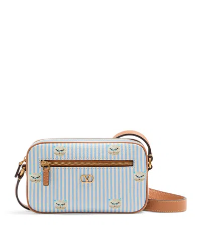 Valentino Garavani Calfskin Le Chat De La Maison Mini Bag In Blue