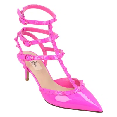 Valentino Garavani Valentino Calfskin Open Pumps Pink