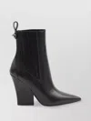Valentino Calfskin Pointed Heel Lockette Booties