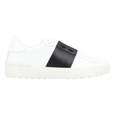 Valentino Garavani Valentino Calfskin Sneakers With Contrasting Bands And Rubber Studs In White
