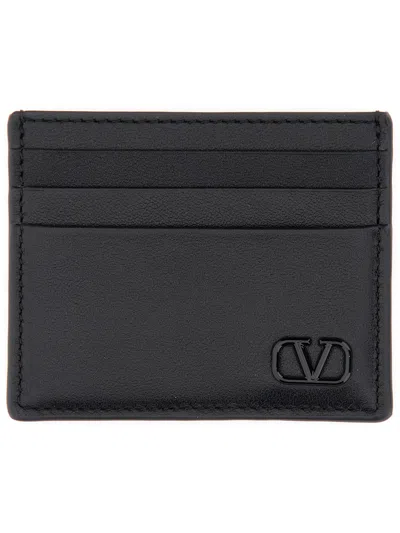 VALENTINO GARAVANI CALFSKIN "VLOGO SIGNATURE" CARD HOLDER