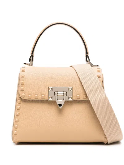 Valentino Garavani Camel Handbag Camel Studs In Tan