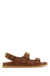 Valentino Camel Leather Sandals
