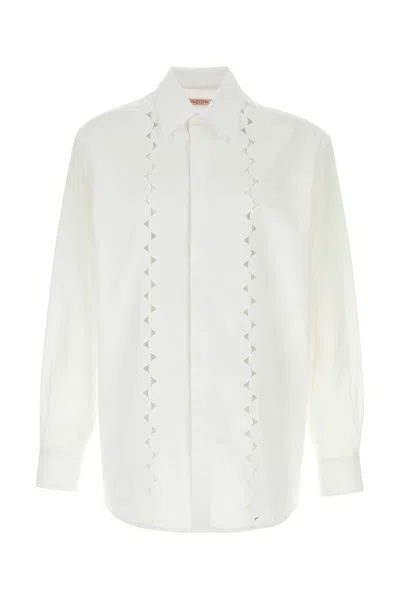 VALENTINO VALENTINO GARAVANI WHITE POPLIN SHIRT