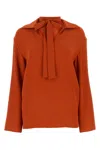 Valentino Garavani Brick Crepe Blouse