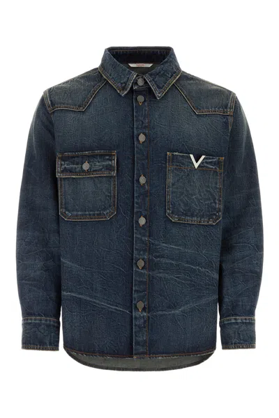 VALENTINO VALENTINO GARAVANI BLUE DENIM SHIRT