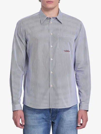 Valentino Camicia A Righine In Blue
