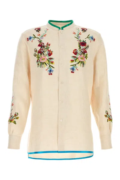 VALENTINO VALENTINO GARAVANI IVORY LINEN SHIRT