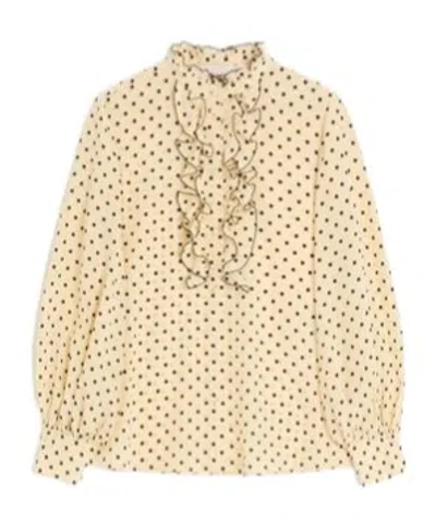 Valentino Camicia In Crepe De Chine Stampa Plusdepois In Nude