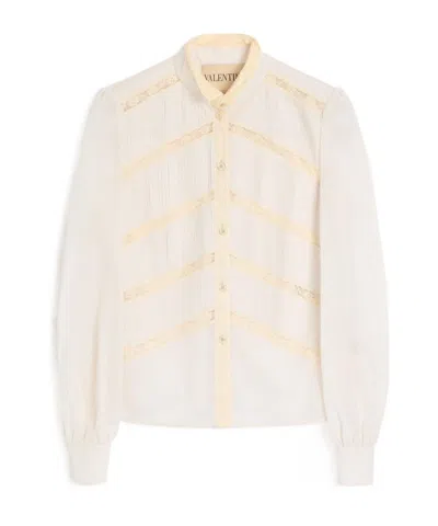 Valentino Camicia In Organdis In Birch Color