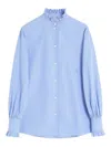 Valentino Hemd Aus Classic Stripe Popeline Frau Iris Liliac 48 In Blue