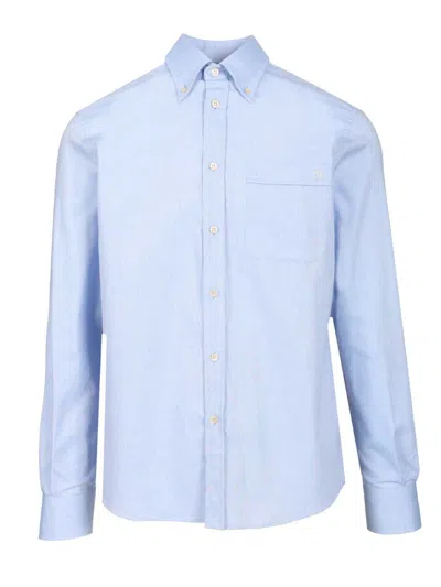 Valentino Camicia Maniche Lunghe Vlogo Signature Shirts Light Blue