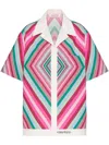 Valentino Stripe-print Cotton Shirt In Multicolor