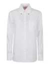 Valentino Solid Shirt Long Sleeves In Blanco