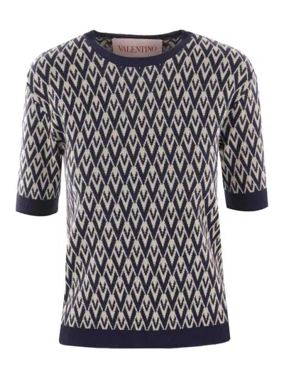 VALENTINO TOUTE LA V-JACQUARD T-SHIRT