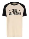 Valentino Sleeve Contrast Graphic Print Crew Neck In Neutral