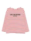 Valentino Gestreiftes T-shirt In White