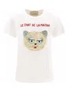 Valentino Le Chat De La Maison Jersey T-shirt In White