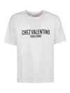 Valentino Cotton Crew Neck T-shirt With Graphic Print In Crema